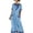 Blue, variant on Women 2026 Summer Nautical Sailor Collar Dress Short Sleeve Striped Loose Maxi Dress with Pocket for Refreshing Casual