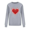 thumbnail image 4 of Elvqul Sweatshirts for Women Fashion Crewneck Shirts Tunic Lightweight Valentine's Day Ladies Sweatshirts Pullover, 4 of 6