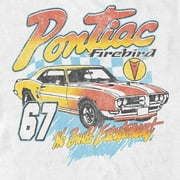 Men's General Motors 1967 Pontiac Firebird We Build Excitement Graphic Tee White X Large