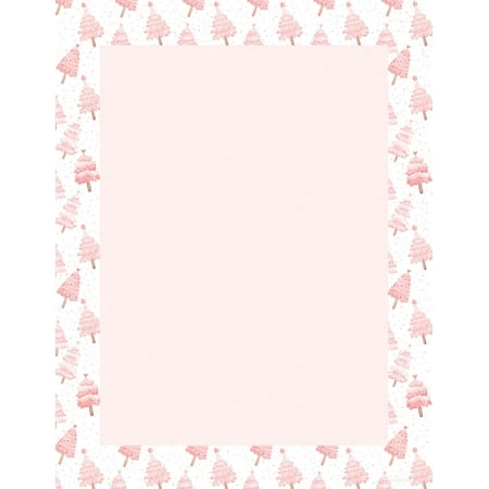 Great Papers! Stationery Holiday Letterhead, Pink Christmas, 8.5"x11", Printer Friendly, 50 Sheets (2025042)