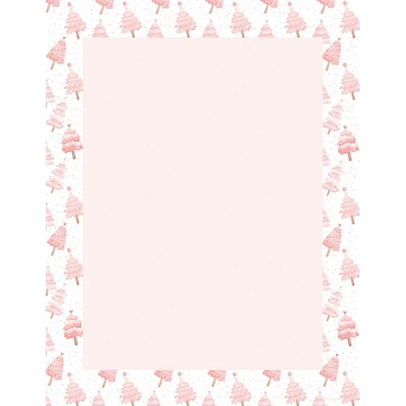 Great Papers! Stationery Holiday Letterhead, Pink Christmas, 8.5"x11", Printer Friendly, 50 Sheets (2025042)