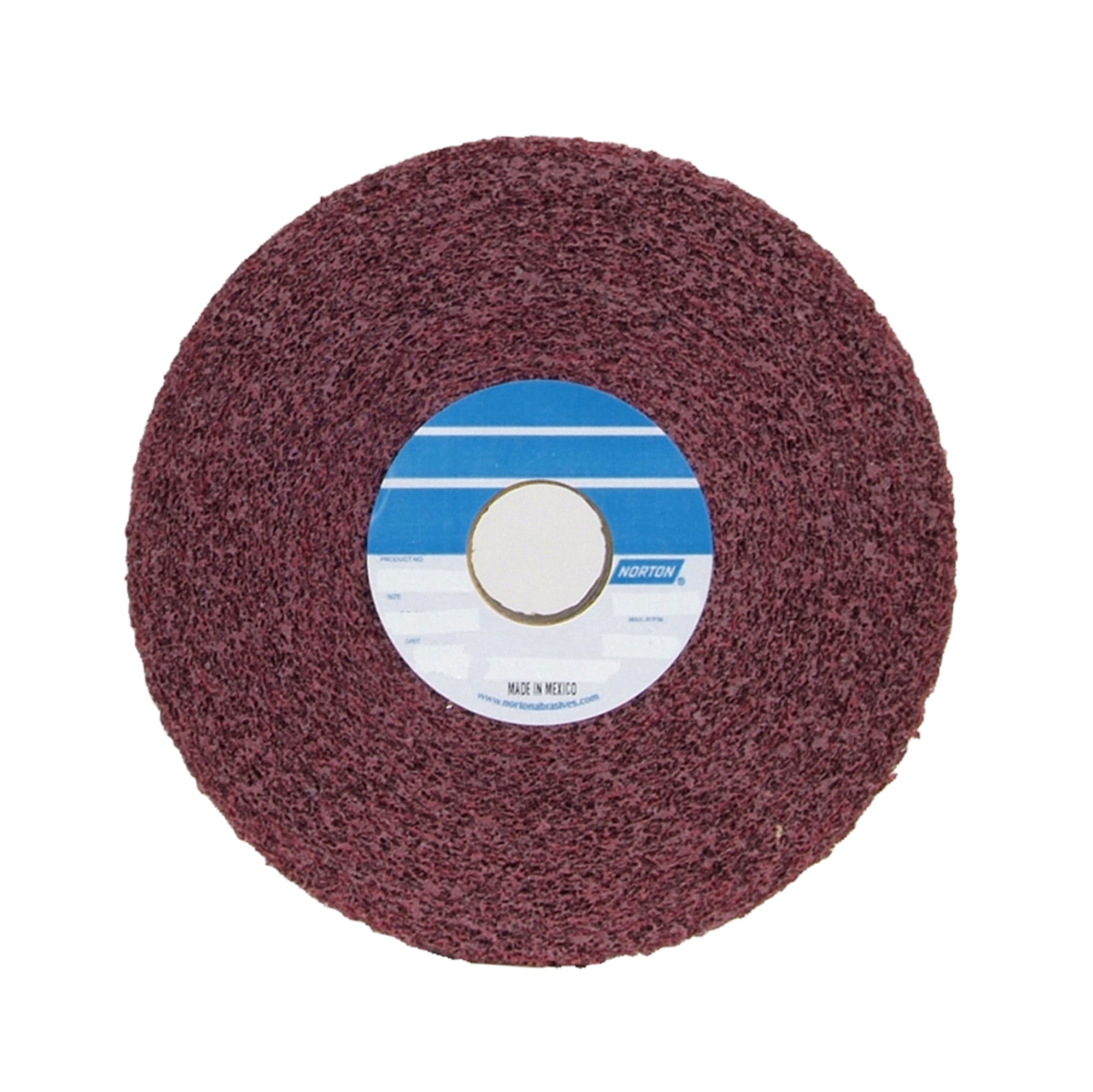 Pack of 1 Norton Bear-Tex Metal Finishing Convolute Nonwoven Abrasive Wheel Grit 6AM Aluminum Oxide 14 Diameter x 2 Thickness