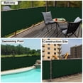 thumbnail image 6 of Tcbosik 8' x 50' Fence Privacy Screen, HDPE Fabric Meshing Cover for Deck, Patio, Backyard, Poolside, Dark Green, 6 of 7