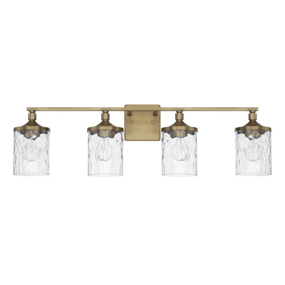 Capital Lighting 128841-451 Colton 4 Light 34" Wide Bathroom Vanity Light - Brass
