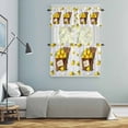 thumbnail image 6 of LEMON Kitchen Curtains Valances and Tiers Set of 3 Summer Watercolor Fruit Basket White Wood Grain Rustic Tier Curtains and Valance with Rod Pocket for Small Windows, 27.5"x24", 6 of 9
