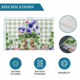 thumbnail image 6 of Spring Easter Placemats Set of 12, Purple Floral Summer Botanical Green Plaid Placemats for Dining Table, Place Mats for Kitchen Tabletop, Waterproof Wipeable Dining Table Mats Set, 6 of 9