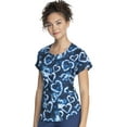 thumbnail image 7 of Heartsoul Break On Through Scrubs Top for Women, Round Neck, HS685, XS, Tie Dye Love, 7 of 7