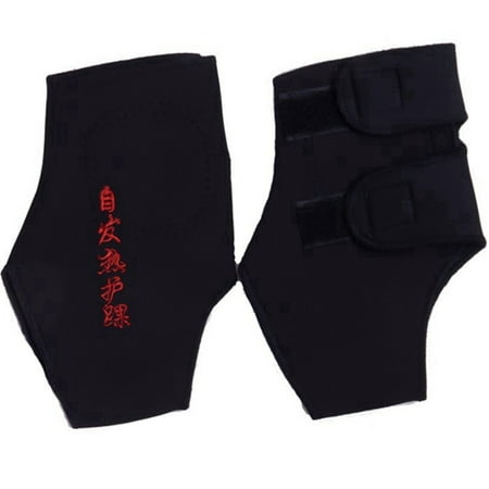 

LEUCHTEN Ankle Brace Protection Black Adjustable Self Heating Support with Compression Straps