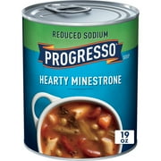 Progresso Reduced Sodium Hearty Minestrone Canned Soup, 19 oz