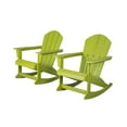 thumbnail image 3 of GARDEN Set of 2 - Plastic Outdoor Rocking Chairs for Patio Porch, Lime, 3 of 10