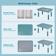 thumbnail image 3 of REDCAMP Kids Multi Activity Table, Height Adjustable Table and Chair Set,3 in 1 Multi Activity Building Block Table with 2 Chairs, Storage Bins, Blue, 3 of 8