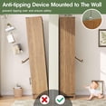 thumbnail image 6 of Vabches 70" Tall Bathroom Storage Cabinet, 6-Tier Rattan Bathroom Storage Cabinet with Adjustable Shelf & Drawer for Kitchen, Living Room, 6 of 7