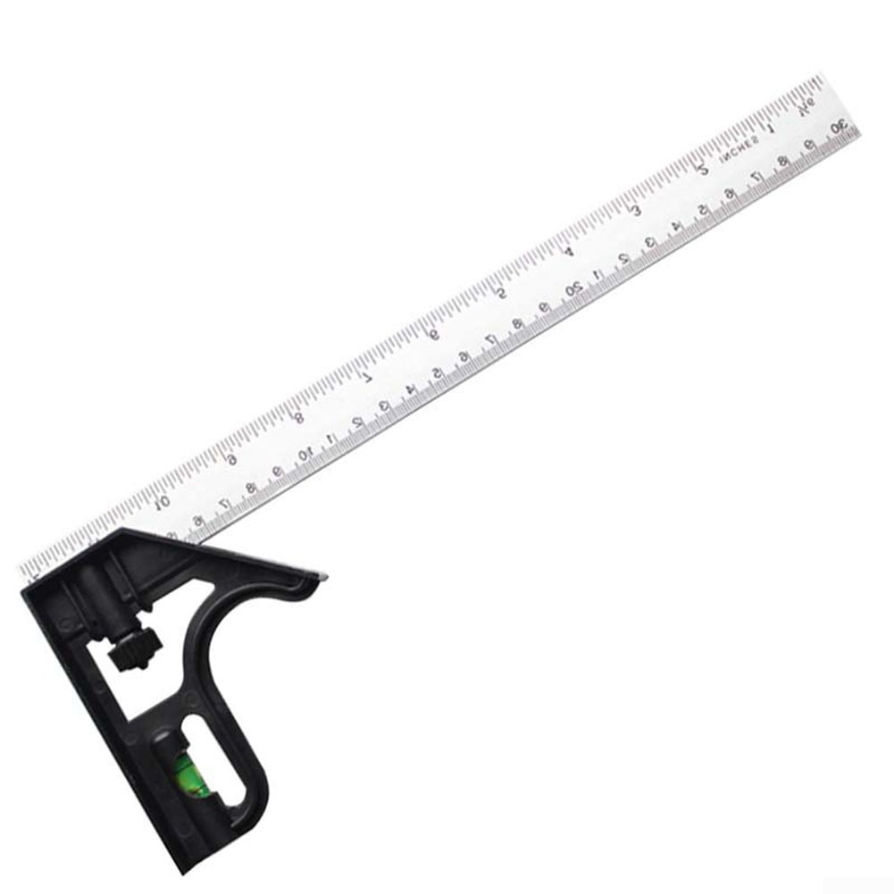 90 Degree Angle Square Metric Angle Finder Protractor Ruler Level Tool Useful 