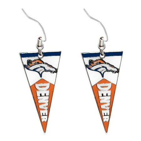 Aminco Nfl Denver Broncos Pennant Earrings Aminco Nfl Denver Broncos Pennant Earrings