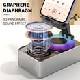 thumbnail image 4 of Herrnalise Cell Phone Stand with Wireless Bluetooth Speaker,HD Surround Sound with LED Atmosphere Light for Home and Outdoors,Cool Gift for Men,Women,Speaker for Cellphone, 4 of 8