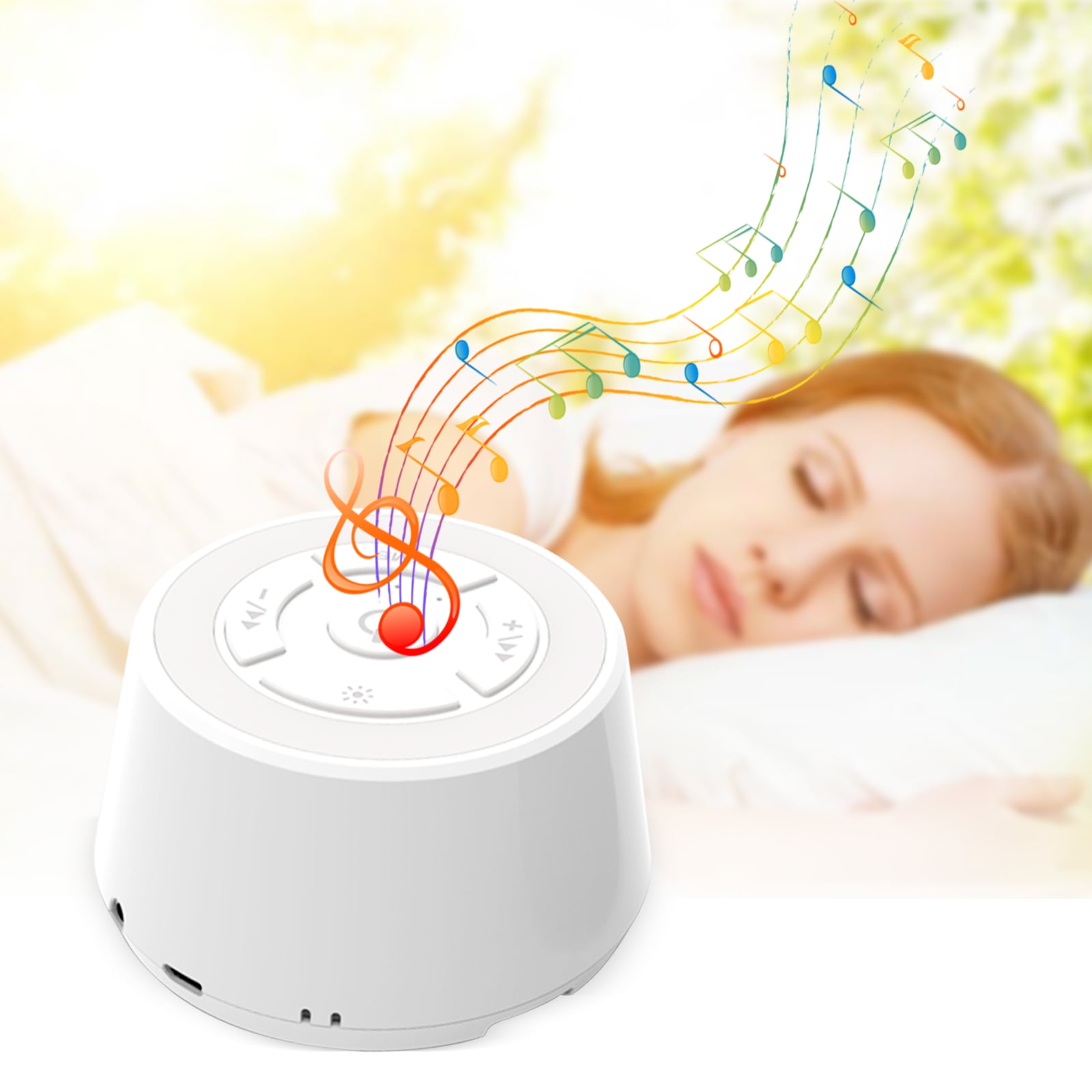 DENEST White Noise Sleep Aid machine with 9 Relaxing Nature Sounds White