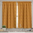 thumbnail image 2 of Ambesonne Autumn Valance & Curtain, Plant Shaped Leafy Motifs, 55"x45", Dark Yellow and Rust, 2 of 7