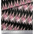 thumbnail image 2 of Soimoi Crepe Silk Fabric Zig Zag Abstract Print Sewing Fabric Yard 42 Inch Wide, 2 of 3