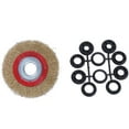 thumbnail image 2 of Rueda de cepillo de alambre para pulidora de banco + anillos adaptadores reductores, 6 pulgadas, 150 mm, 2 of 8