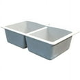 thumbnail image 4 of Transolid Aversa 33in x 22in silQ Granite Drop-in Double Bowl Kitchen Sink with 3 CAE Faucet Holes, In White, 4 of 4