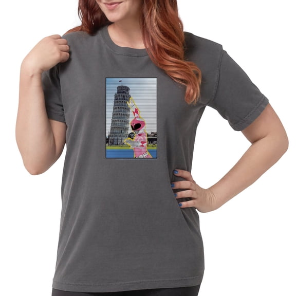 CafePress - Power Rangers Pink Women's Comfort Colors® T Shirt - Womens Comfort Colors® Shirt