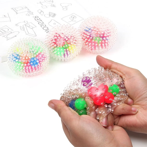 Juego de bolas antiestrés, paquete de 4 juguetes sensoriales para niños y adultos, perfecto para aliviar el estrés y regalos de cumpleaños para niños de 3 a 6 años o más