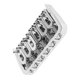 thumbnail image 5 of Puente fijo para guitarra eléctrica, reemplazo de puente fijo para guitarra profesional ajustable de Metal, plateado con tornillos plateados, 5 of 14