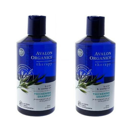Avalon Organics Biotin B-Complex Thickening Shampoo 14 oz (Pack of 2)