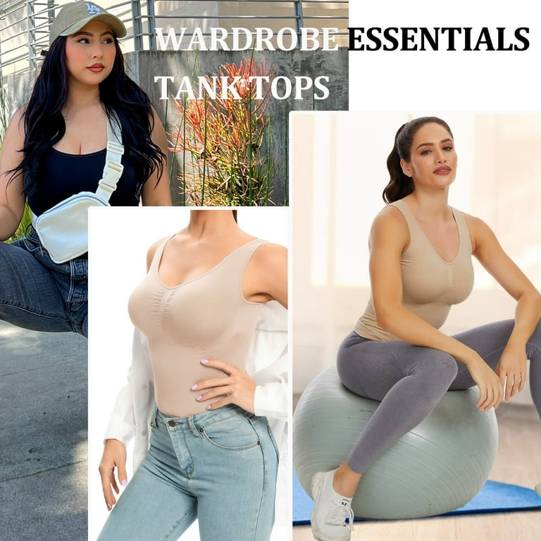 MANIFIQUE Shapewear Camisole with Built-in Pad Bra for Women
