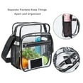 thumbnail image 4 of HaoXun Extra Large Clear PVC Cosmetic Makeup Bag - Black Transparent Tote Shoulder Bag for Travel, Stadium Approved (10x12x6in) | Durable Toiletry & Diaper Carry Pouch for Beach, Events & Work, 4 of 6