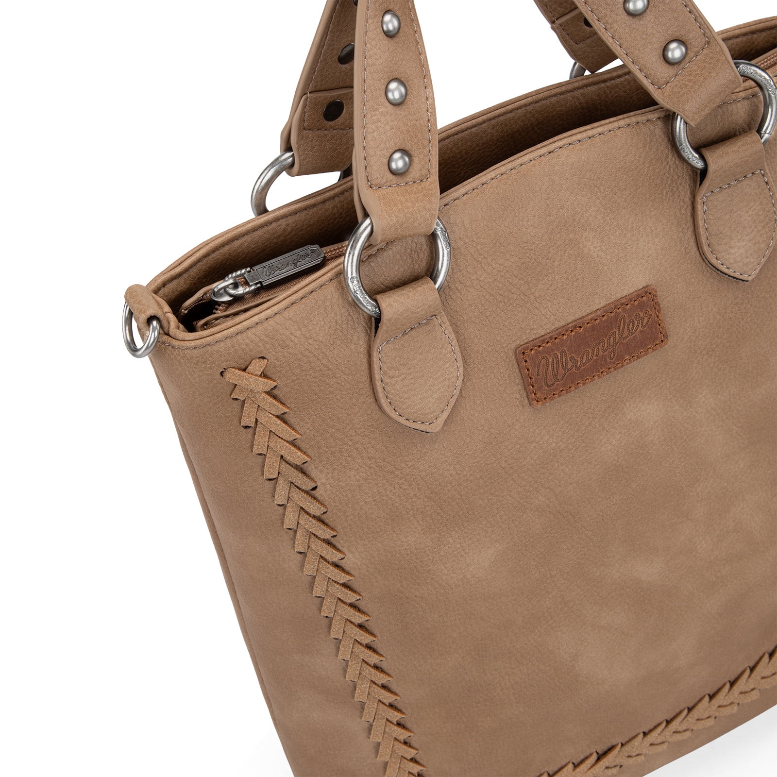 Wrangler Tote Bag for Women Large Crossbody Purses Western Designer Handbags, Khaki