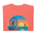 thumbnail image 4 of ItzUs Collections Chicago Retro Carnival Unisex Tee Shirt - Men's Sizes S-3XL, Color: Coral (Size L), 4 of 4