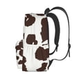 thumbnail image 3 of Rateoe Brown Cow Pattern Student Backpack,Backpack for School,Lightweight Bag,Travel Backpack,Outdoor Backpack,Large Capacity Backpack, 3 of 7