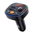 thumbnail image 2 of ddioayh Clearance USB In-Car Adapter Wireless Bluetooth Kit QC3.0 Fast USB Charger Hands FM Bluetooth Transmitter, 2 of 3