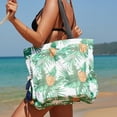 thumbnail image 3 of SAYFUT Women Green Beach Bag Large Shoulder Bag Summer Picnic Beach Handbag Tote Lightweight Casual Fashion, Waterproof Cell Phone Bag for Travel Family Pool, 3 of 7