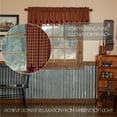 thumbnail image 5 of VHC Brands Classic Country Primitive Kitchen Window Curtains-Star Red Scalloped Valance, Burgundy, 5 of 5