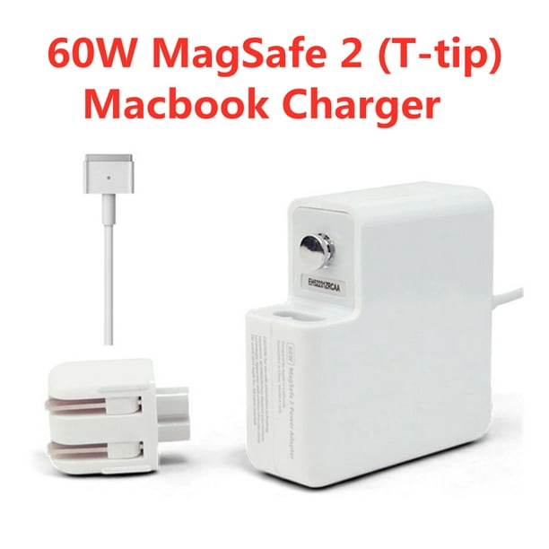 60W Magsafe 2 Adaptateur secteur Chargeur rapide T-Tip Connecteur  magnétique Câble Compatible pour MacBook Air 11 Pro 13 2012 à 2015 