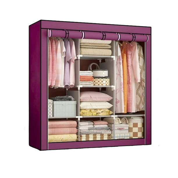 Closet Organizador Armable Fasilyt Acero Inoxidable Ropero Portatil Tela Impermeable