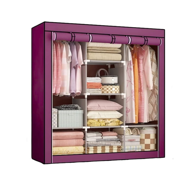 Closet Organizador Armable Fasilyt Acero Inoxidable Ropero Portatil Tela Impermeable