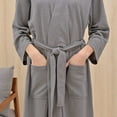thumbnail image 5 of KTMKH Couple Long Robe Cardigan Hotel Home Wear Bathrobe Bathrobe Bathrobe Nightgown, 5 of 9