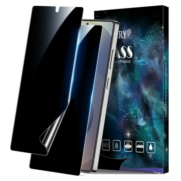 [2 Pack] Cnarery Samsung Galaxy S25 Ultra Privacy Screen Protector Flexible TPU, Fingerprint Unlock, Scratch Resistant, Easy Installation, Case Friendly, Bubble Free