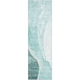 thumbnail image 2 of Addison Rugs Mayfield Washable Transitional Abstract Teal Runner Rug, 2'3" x 7'6", 2 of 5
