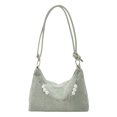 thumbnail image 1 of Bolsa de axila de moda para mujer de mano de pana cremallera suave para regalo (verde) Ehuebsd Para Estrenar, 1 of 9