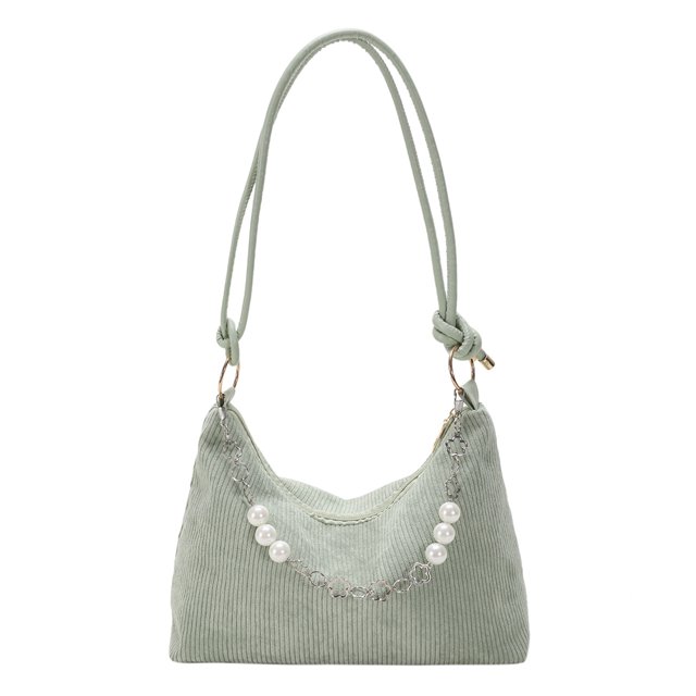 Bolsa de axila de moda para mujer de mano de pana cremallera suave para regalo (verde) Ehuebsd Para Estrenar