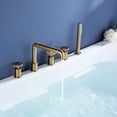 thumbnail image 2 of Five Holes Deck Mounted Bathroom Bathtub Faucet, Roman Waterfall Tub Filler with Hand Shower, 2 of 5