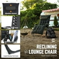 thumbnail image 3 of CAPHAUS Oversized Zero Gravity Lounge Chair, XL Zero Gravity Chair, Folding Reclining Chair w/ Removable Pad, Side Tray, Anti-gravity Chair for Outdoor & Indoor, Reclining Patio Chair w/ Cushion, 3 of 9