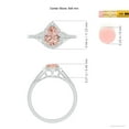 thumbnail image 5 of ANGARA Natural Pear-Shaped Morganite Ring with Diamond Halo in 14K White Gold for Women | Birthday, Anniversary, Jewelry Gift for Women | Natural Morganite Ring, 5 of 12