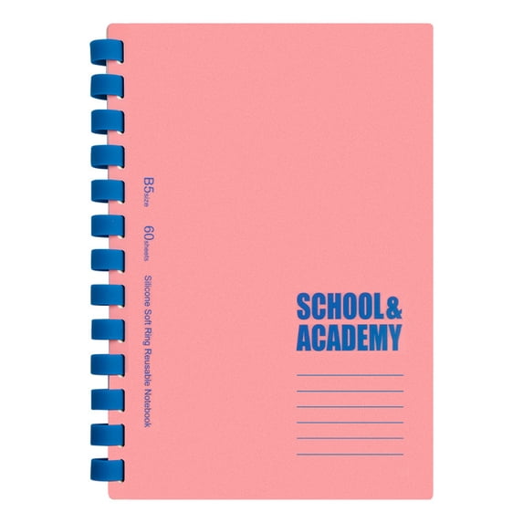 Spiral Notebook, 260 x 180mm B5 Soft Rubber Ring Notebook -120 Pages Journals for Study and Notes