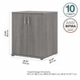 thumbnail image 3 of Universal Floor Storage Cabinet with Doors in Platinum Gray - Engineered Wood, 3 of 11