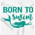 thumbnail image 2 of Mermaid Born to Swim Cute Water Lover Women's Plus Size Graphic Tee Brisco Brands 2X, 2 of 5